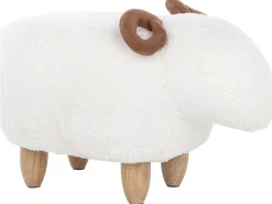 Pouf animaletto LAMB Tessuto Bianco Agnello
