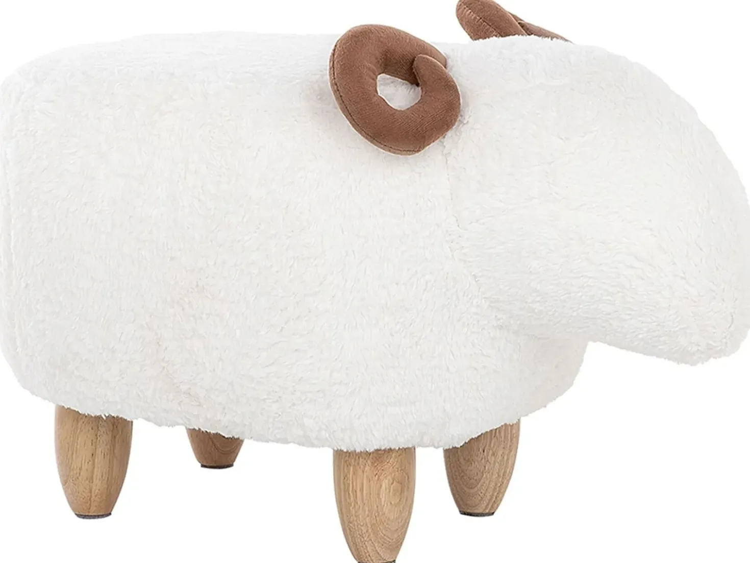 Pouf animaletto LAMB Tessuto Bianco Agnello