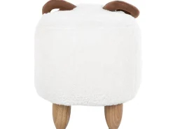 Pouf animaletto LAMB Tessuto Bianco Agnello