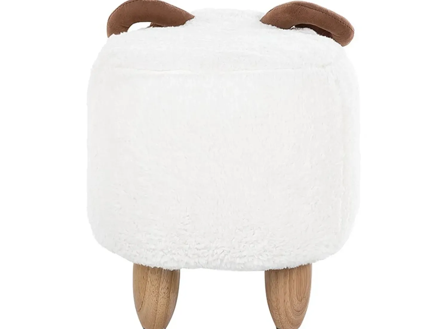 Pouf animaletto LAMB Tessuto Bianco Agnello