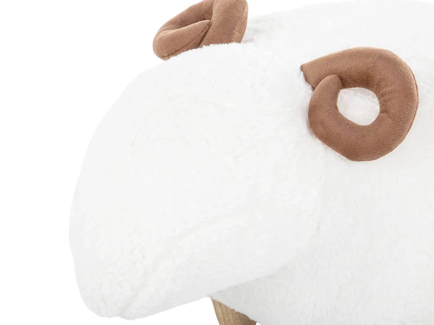 Pouf animaletto LAMB Tessuto Bianco Agnello
