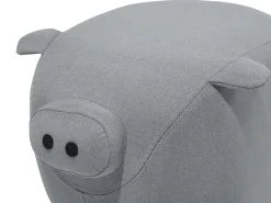 Pouf animaletto PIGGY Tessuto Grigio chiaro Maiale