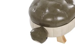 Pouf animaletto TURTLE Pelle sintetica Verde scuro Tartaruga
