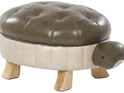 Pouf animaletto TURTLE Pelle sintetica Verde scuro Tartaruga