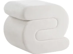 Pouf ARCADIA Ciniglia Bianco sporco