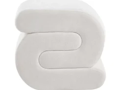 Pouf ARCADIA Ciniglia Bianco sporco