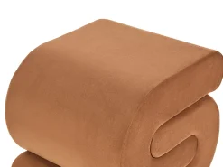 Pouf ARCADIA Velluto Marrone dorato