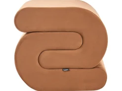 Pouf ARCADIA Velluto Marrone dorato