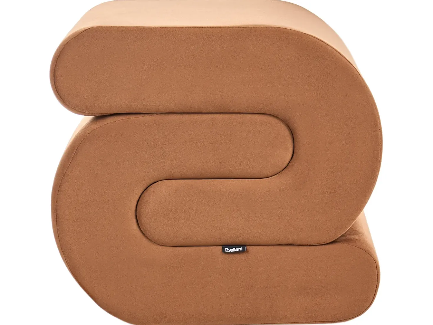 Pouf ARCADIA Velluto Marrone dorato