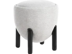 Pouf ARCHIE Lino sintetico Grigio