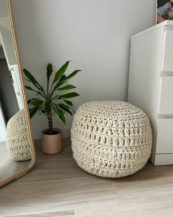 Pouf ARPATU Cotone Beige chiaro
