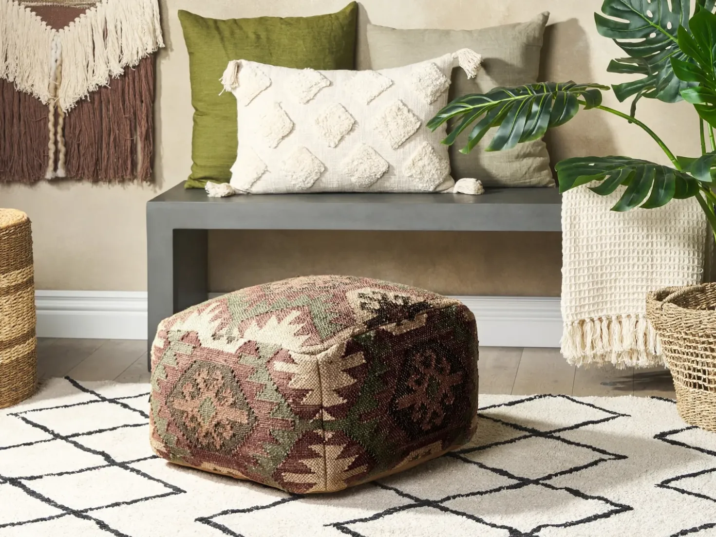Pouf ARVEN Iuta Multicolore
