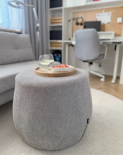 Pouf ASHTON Grigio chiaro