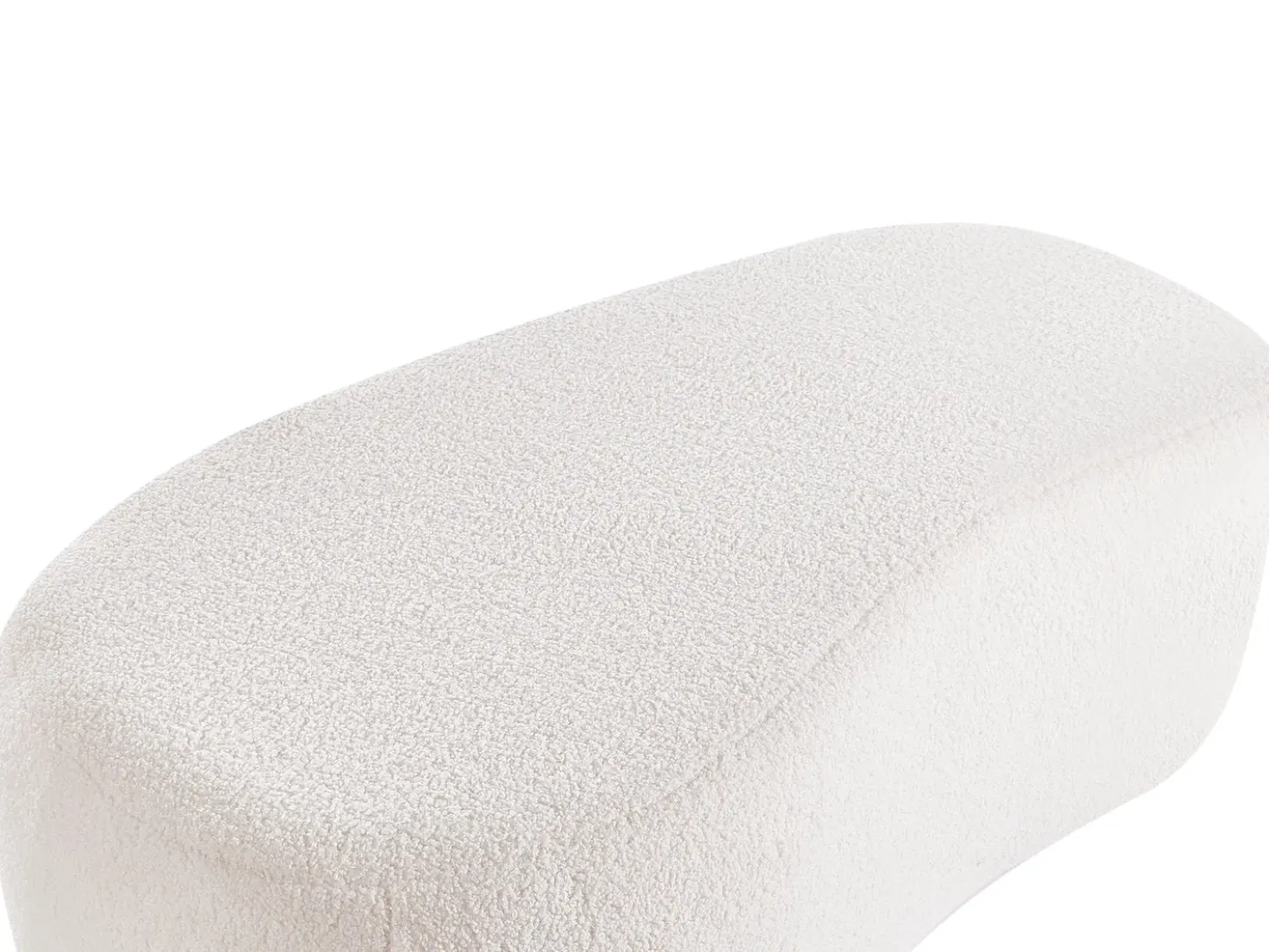 Pouf BAYARD Bouclé Bianco sporco