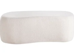 Pouf BAYARD Bouclé Bianco sporco