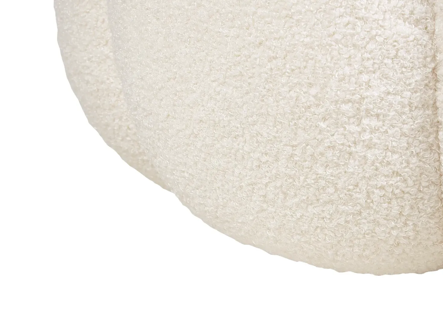 Pouf BEAUFORT Bouclé Bianco sporco