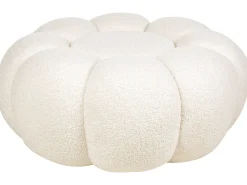 Pouf BEAUFORT Bouclé Bianco sporco