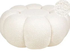Pouf BEAUFORT Bouclé Bianco sporco