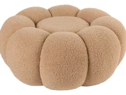 Pouf BEAUFORT Bouclé Marrone chiaro
