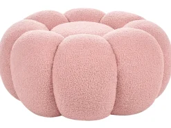 Pouf BEAUFORT Bouclé Rosa