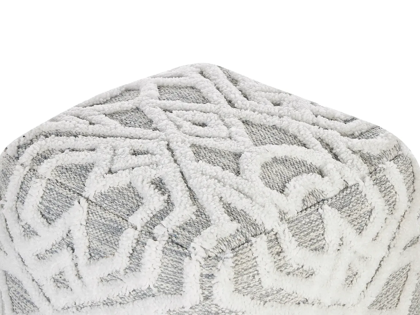 Pouf BHILWARA Cotone Grigio