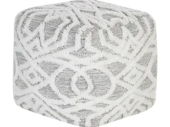 Pouf BHILWARA Cotone Grigio