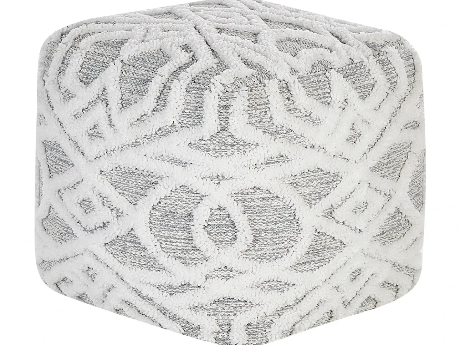 Pouf BHILWARA Cotone Grigio