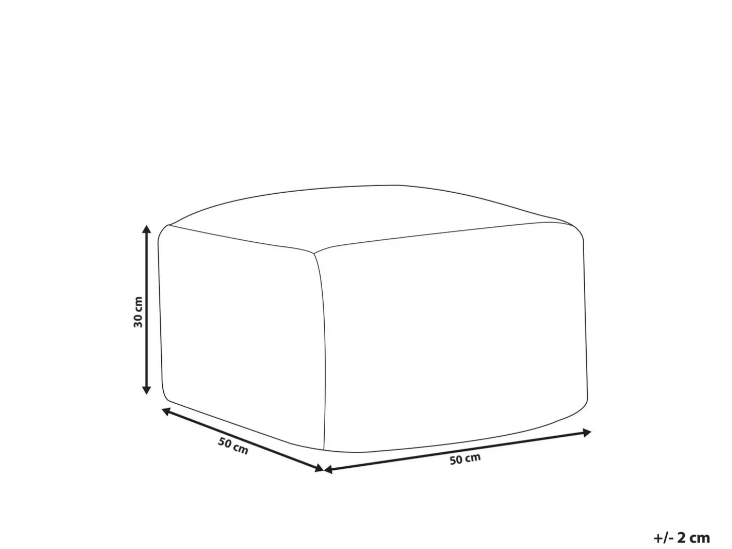Pouf BODLA Materiale sintetico Beige