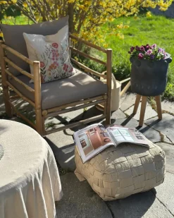 Pouf BODLA Materiale sintetico Beige
