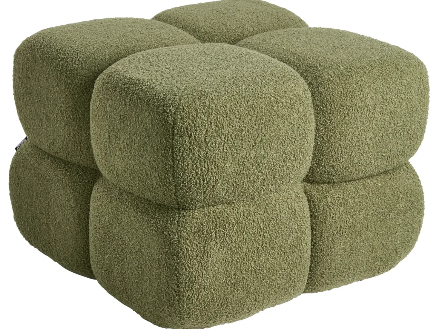 Pouf CALIENTE Bouclé Verde