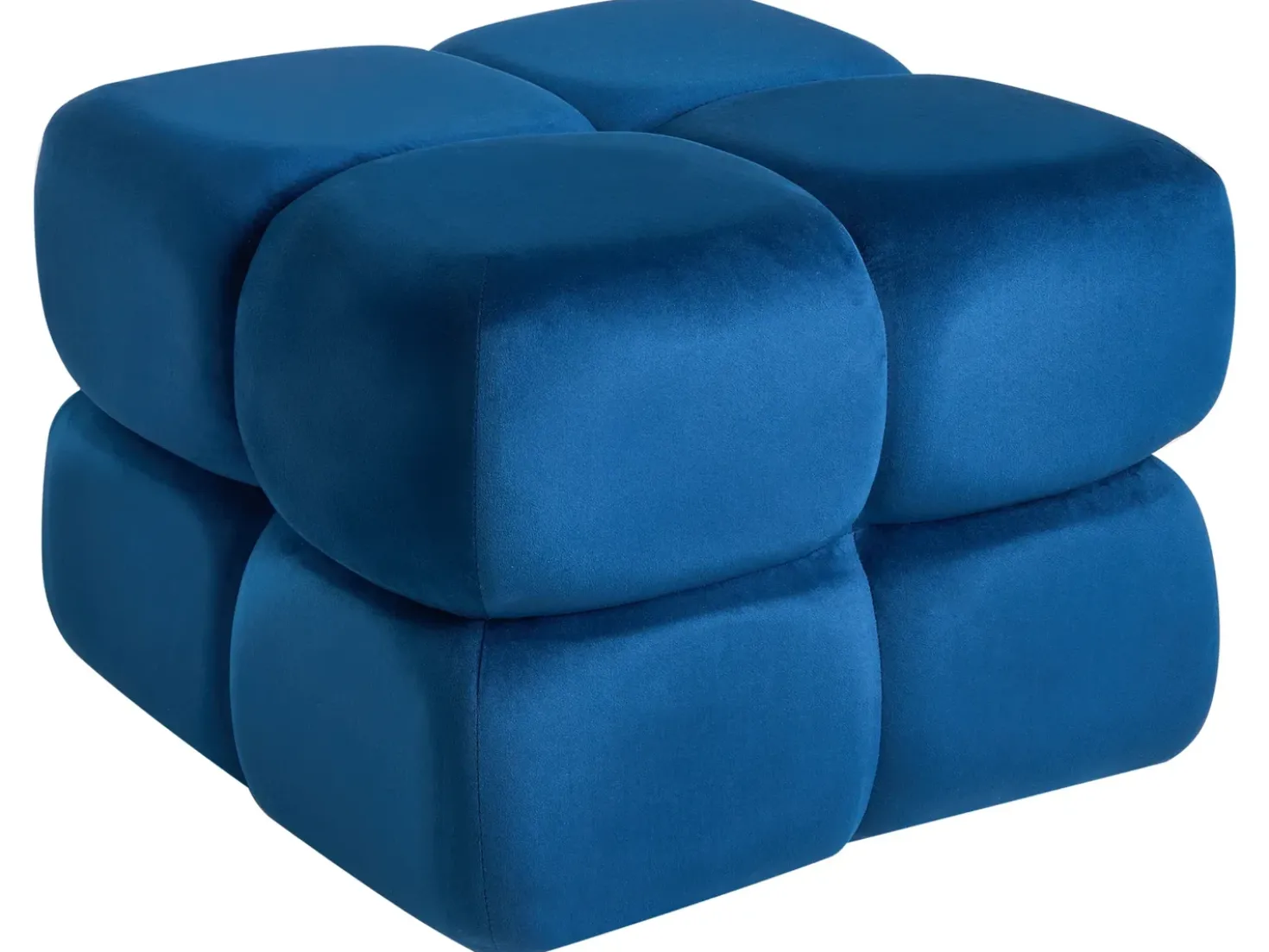 Pouf CALIENTE Velluto Blu marino