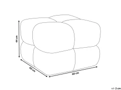 Pouf CALIENTE Velluto Blu marino