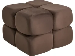 Pouf CALIENTE Velluto Marrone scuro