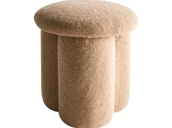 Pouf CARRINGTON Bouclé Beige