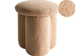 Pouf CARRINGTON Bouclé Beige