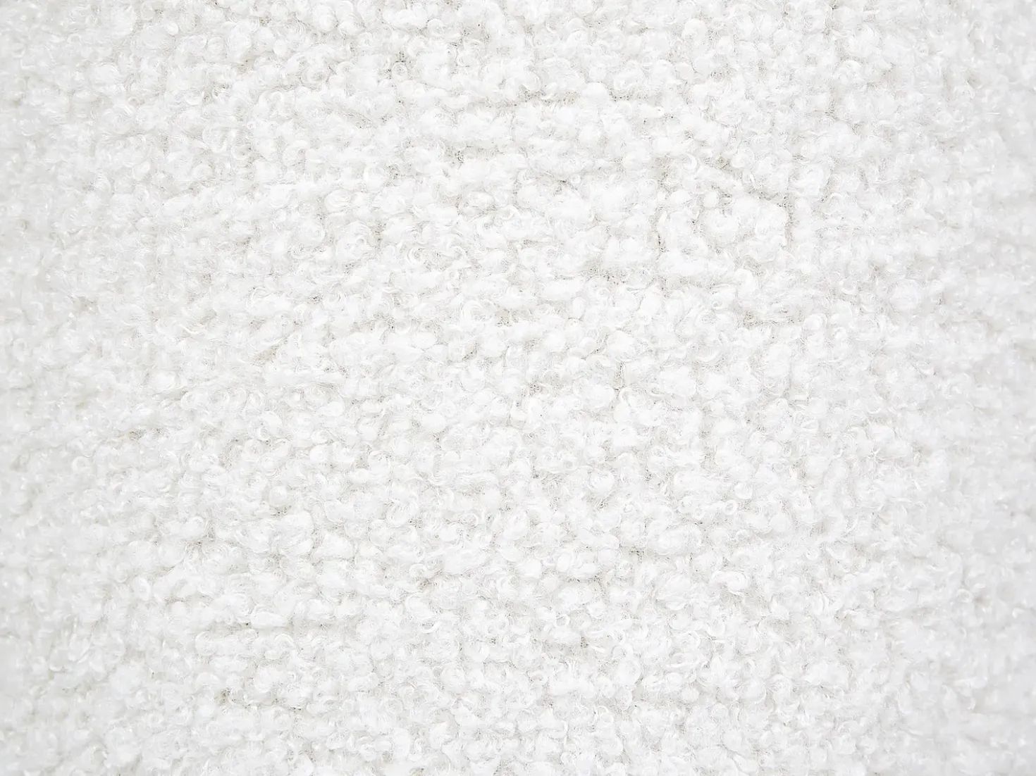 Pouf CARRINGTON Bouclé Bianco sporco