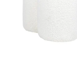 Pouf CARRINGTON Bouclé Bianco sporco
