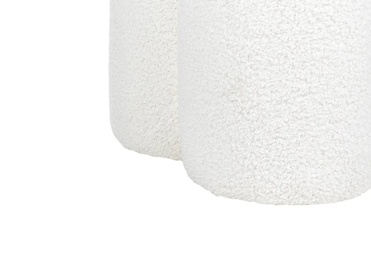 Pouf CARRINGTON Bouclé Bianco sporco
