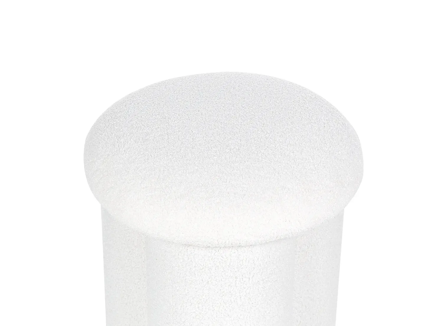 Pouf CARRINGTON Bouclé Bianco sporco