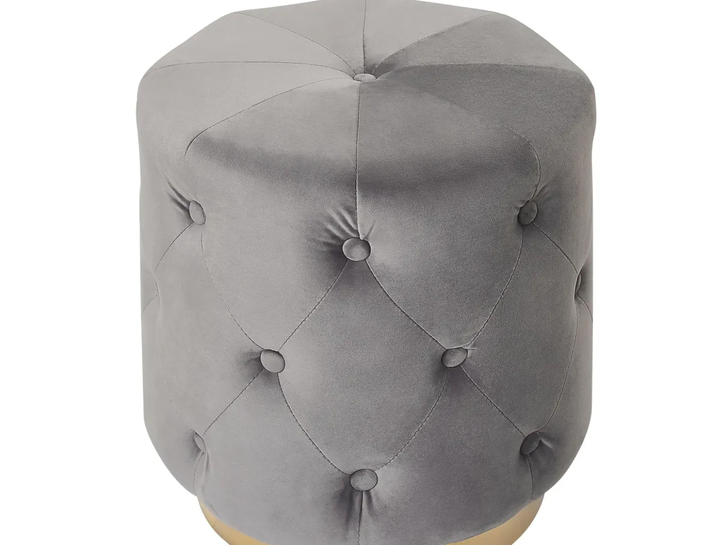Pouf CARROLLTON Velluto Grigio chiaro