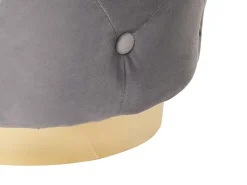 Pouf CARROLLTON Velluto Grigio chiaro