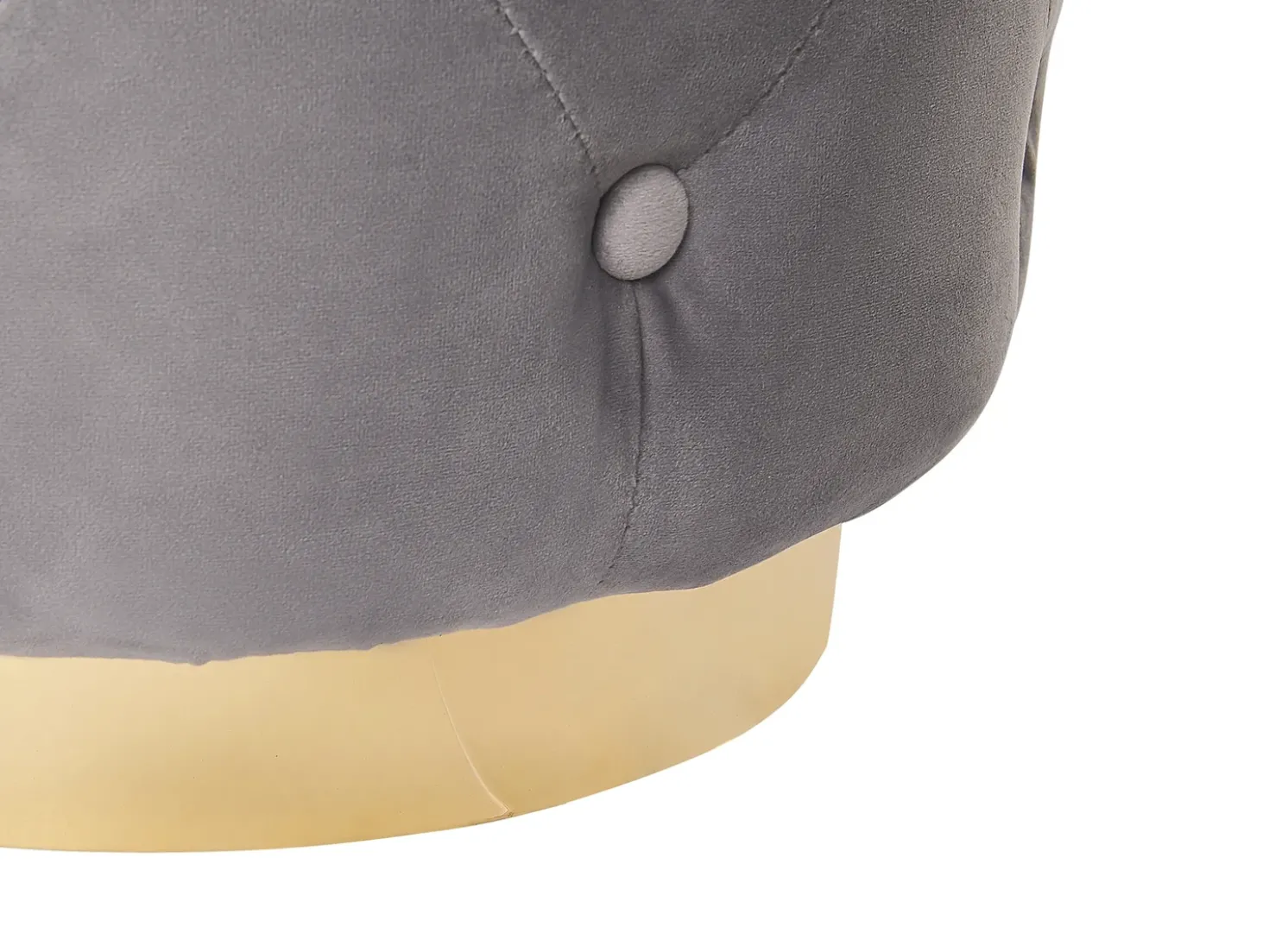 Pouf CARROLLTON Velluto Grigio chiaro
