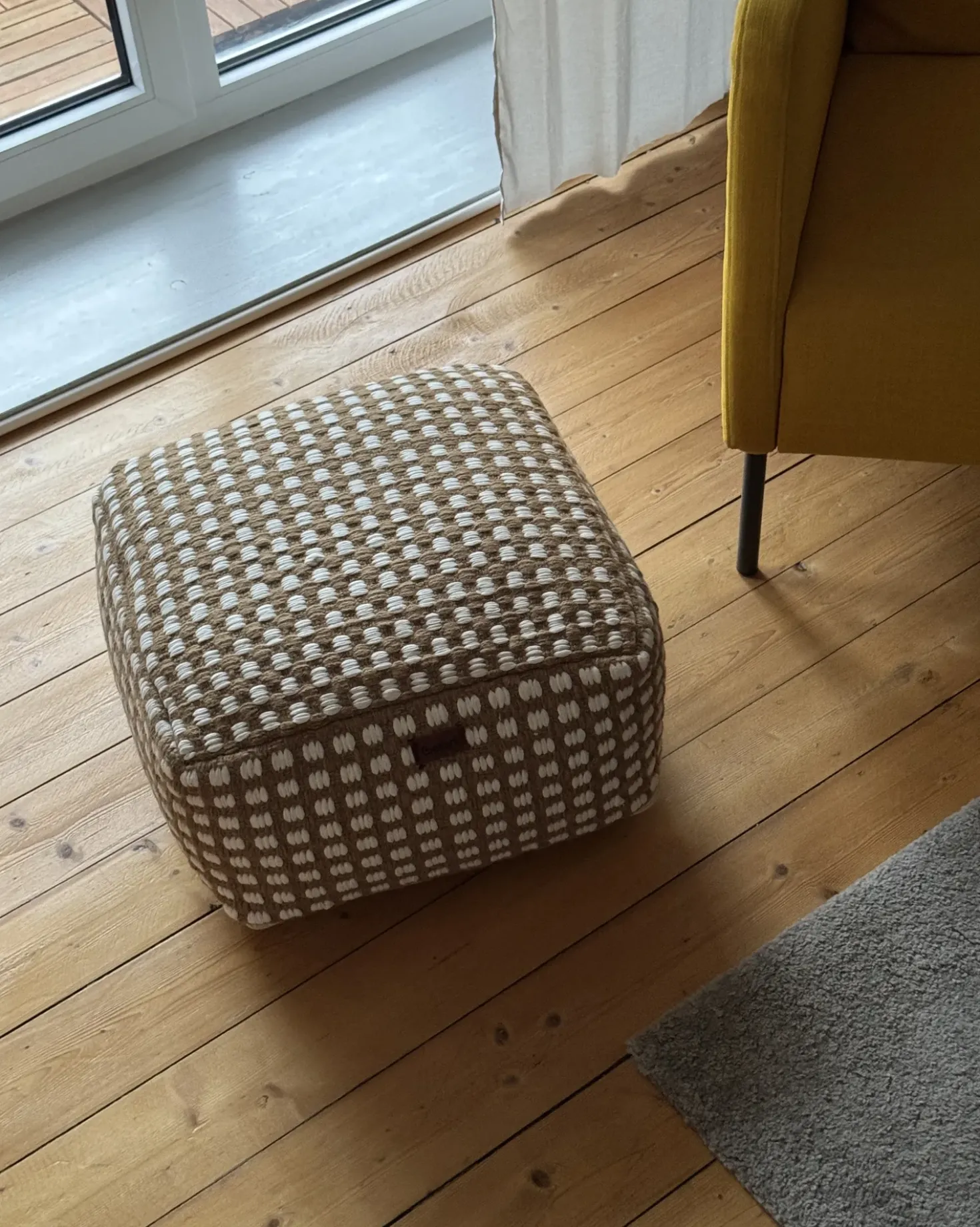 Pouf CHILAR Cotone Beige