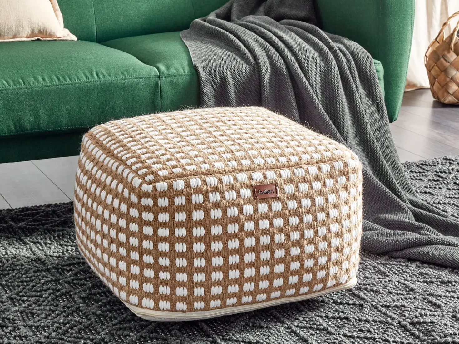Pouf CHILAR Cotone Beige