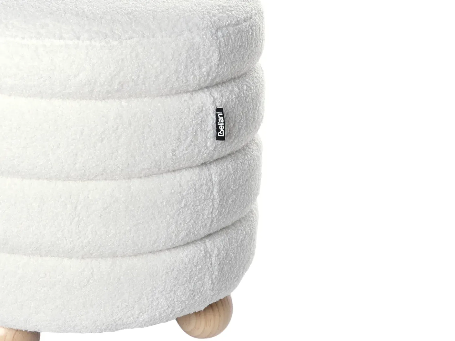 Pouf CHILLY Bouclé Bianco sporco