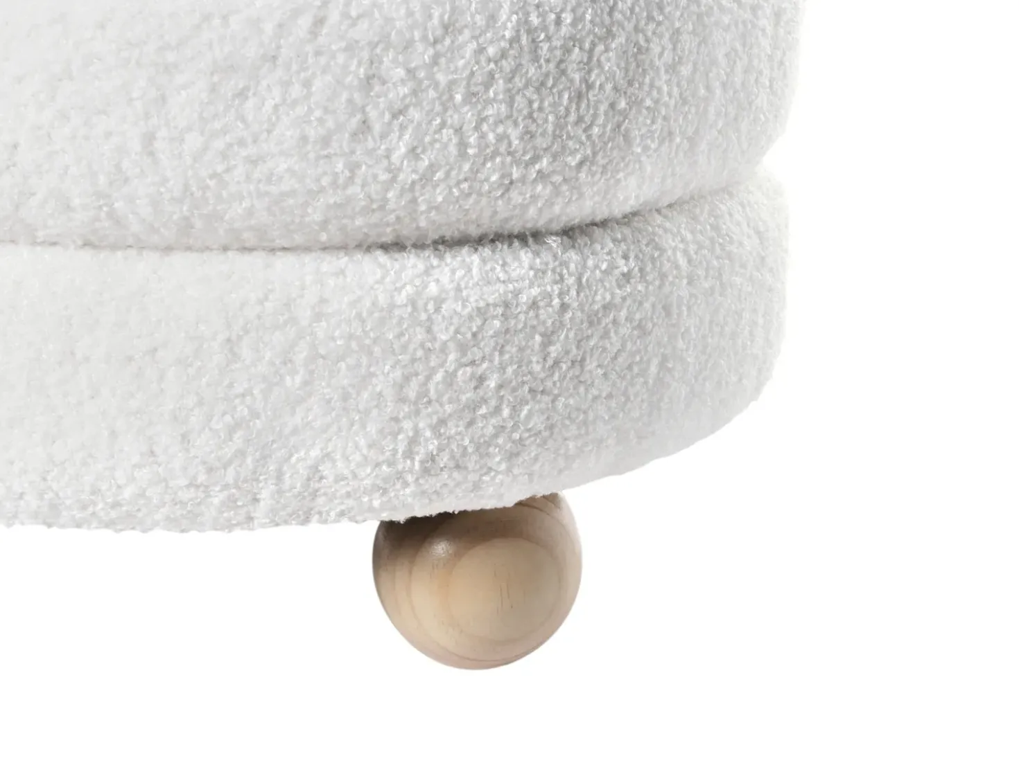 Pouf CHILLY Bouclé Bianco sporco