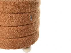 Pouf CHILLY Bouclé Marrone dorato