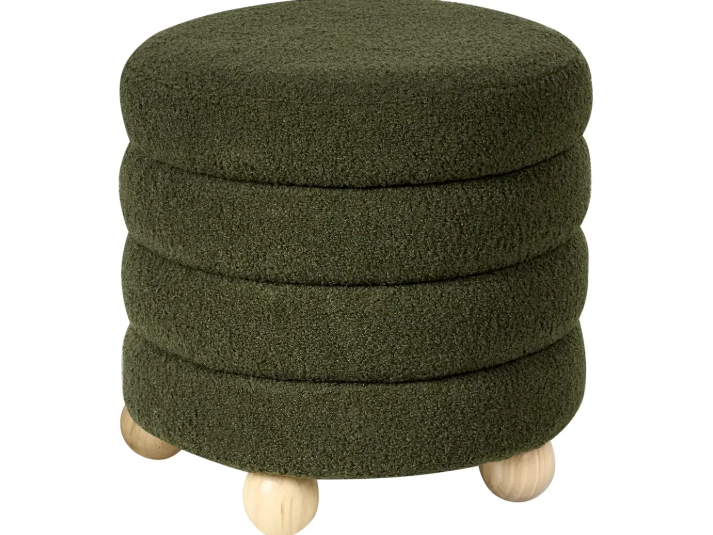 Pouf CHILLY Bouclé Verde