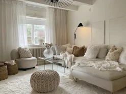 Pouf CONRAD Cotone Beige