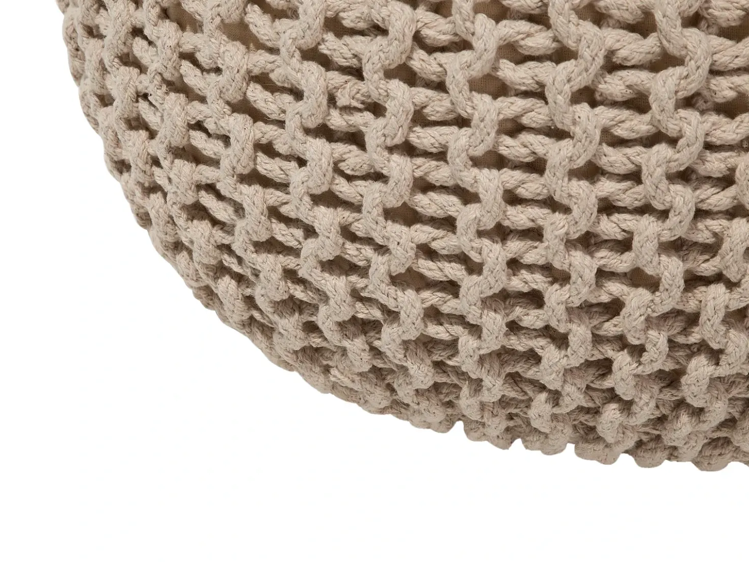 Pouf CONRAD Cotone Beige chiaro